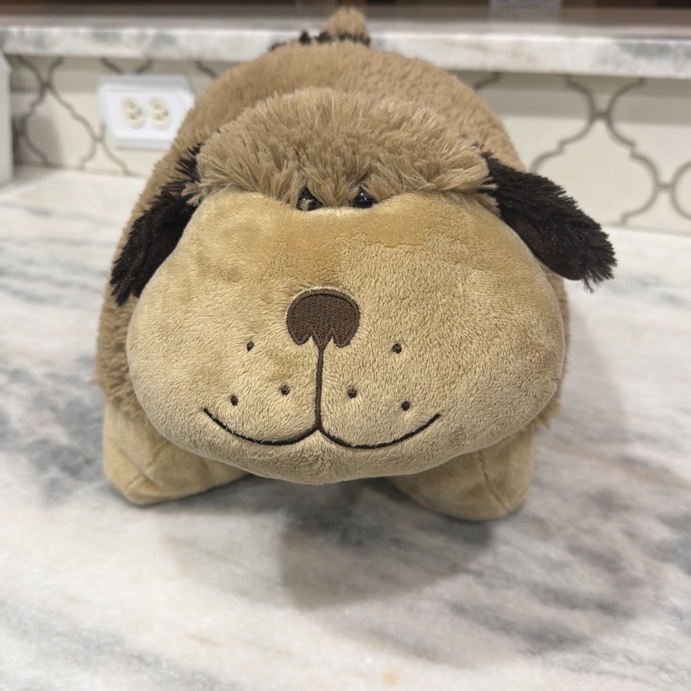 Pillow Pets Snuggly Puppy‎ Tan Brown 17" Plush Dog Super Soft Stuffed Animal